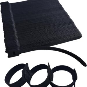 200 PCS 6 Inches Black Reusable Cable Ties, Adjustable Cord Straps, Cable Organizer, Cord Wrap and Hook Loop Cords Management,Adjustable Cord Ties for Organizing Home,Office,Data Centers